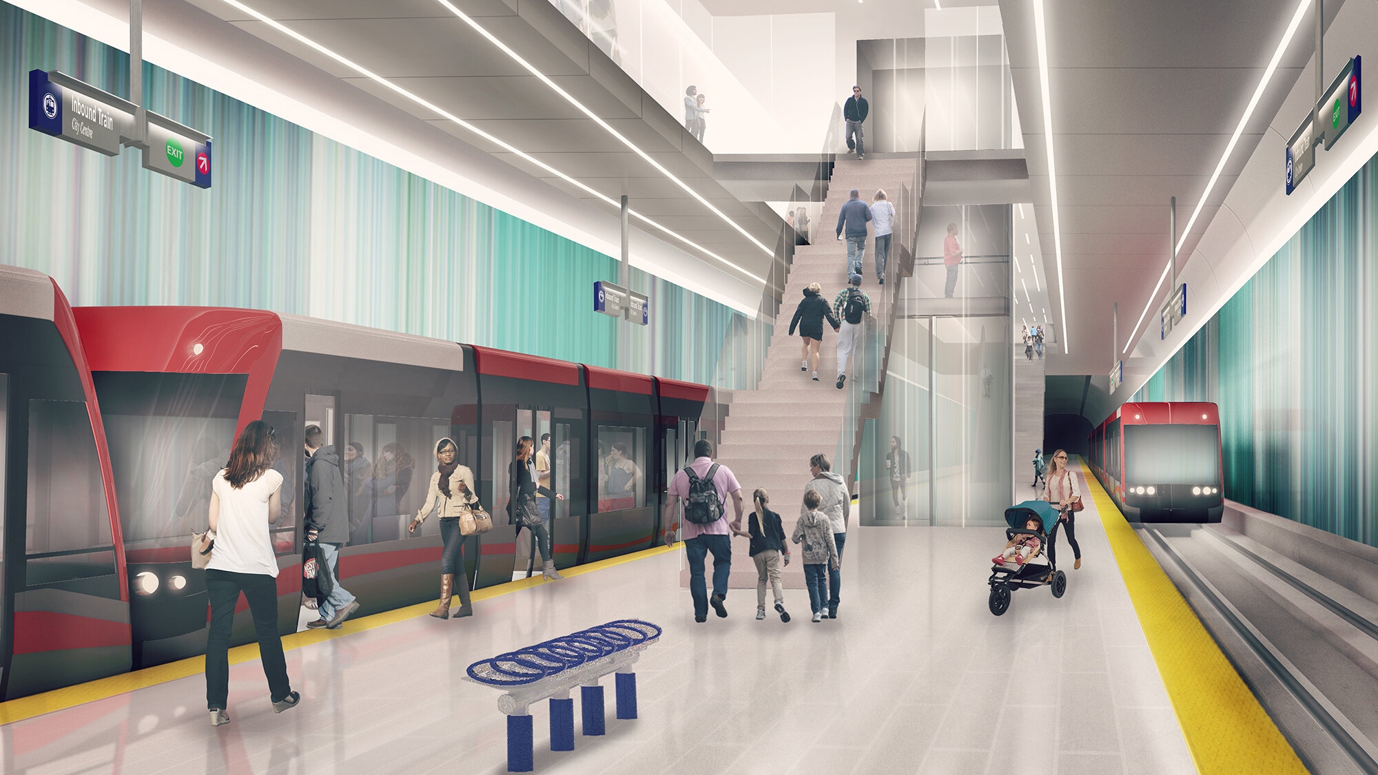 Typical Underground Station Rendering, City of Calgary Green Line